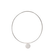 Light grey small stone pendant necklace
